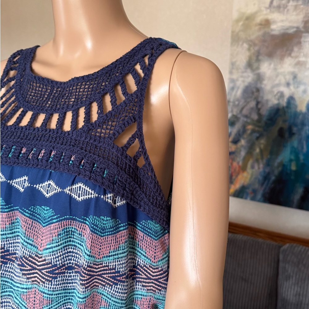 Lily Rose Blue and Pink Maxi Dress - Picture 5 of 15